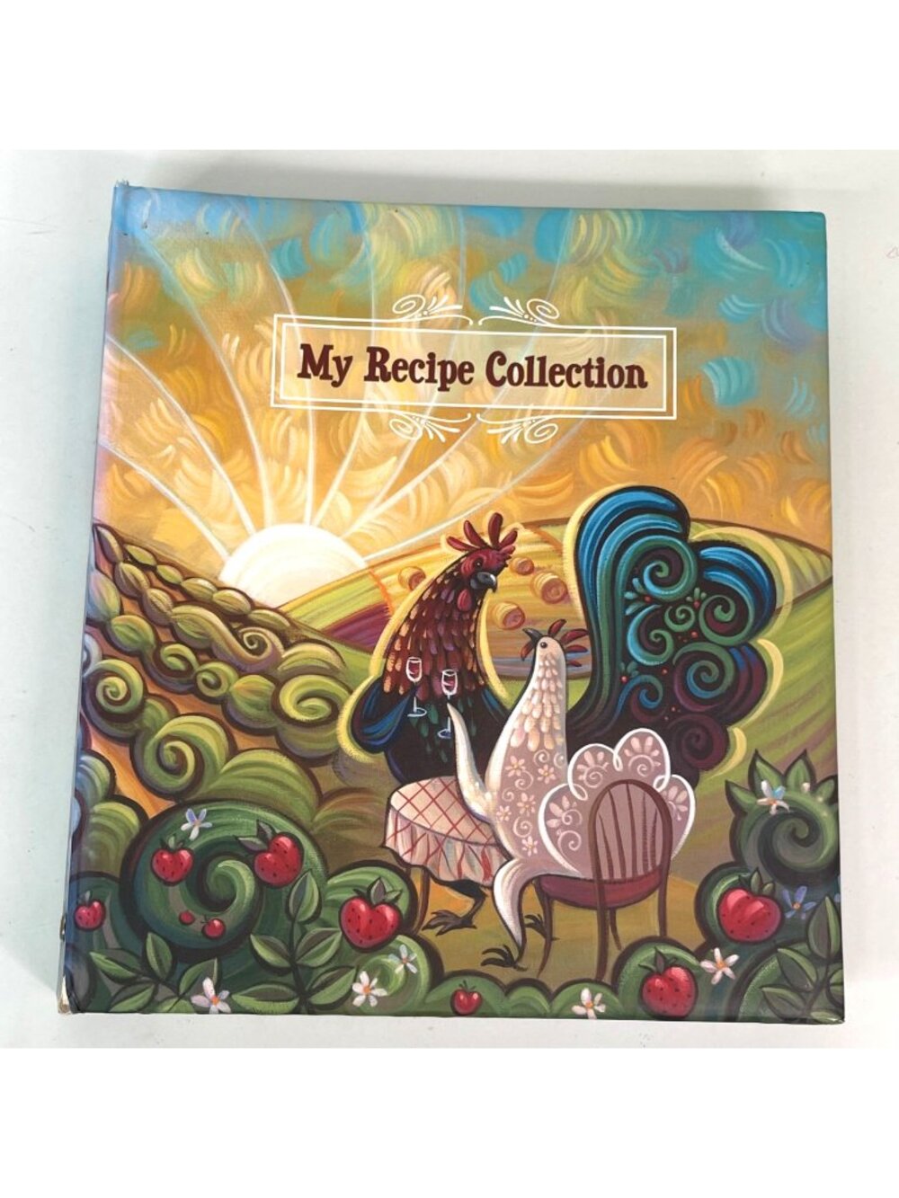 Simple Dream My Recipe Collection 3-Ring Binder Rooster Folk Art Complete